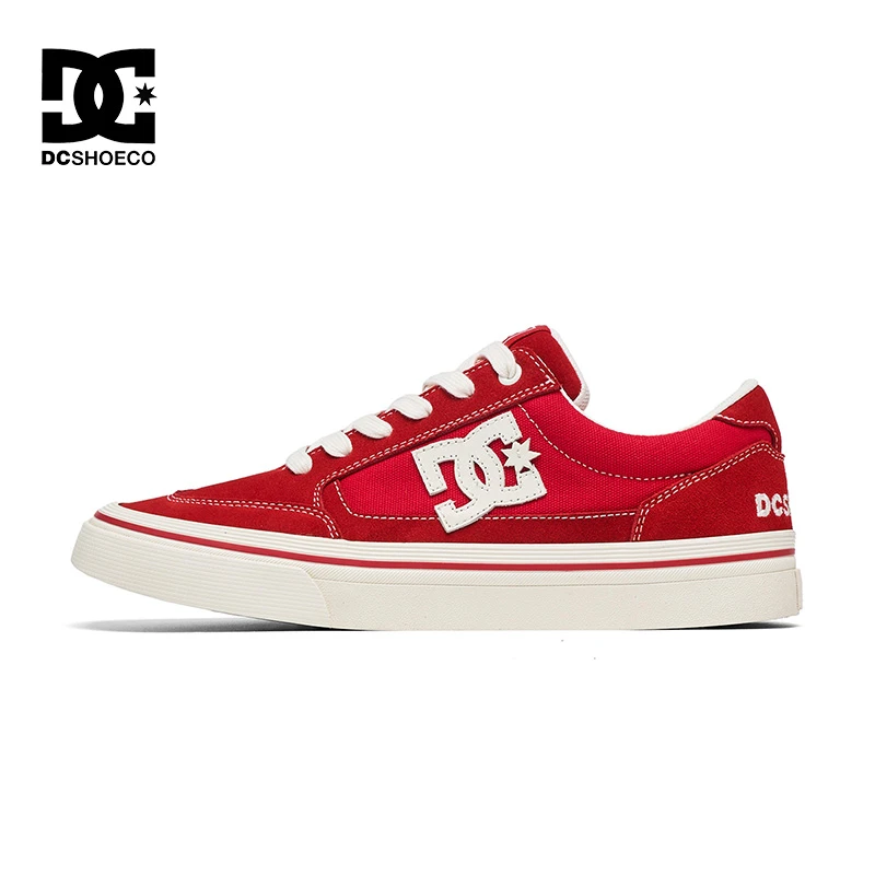 DCSHOES CANVAS CAS 夏季帆布鞋透气百搭情侣鞋时尚红色休闲板鞋