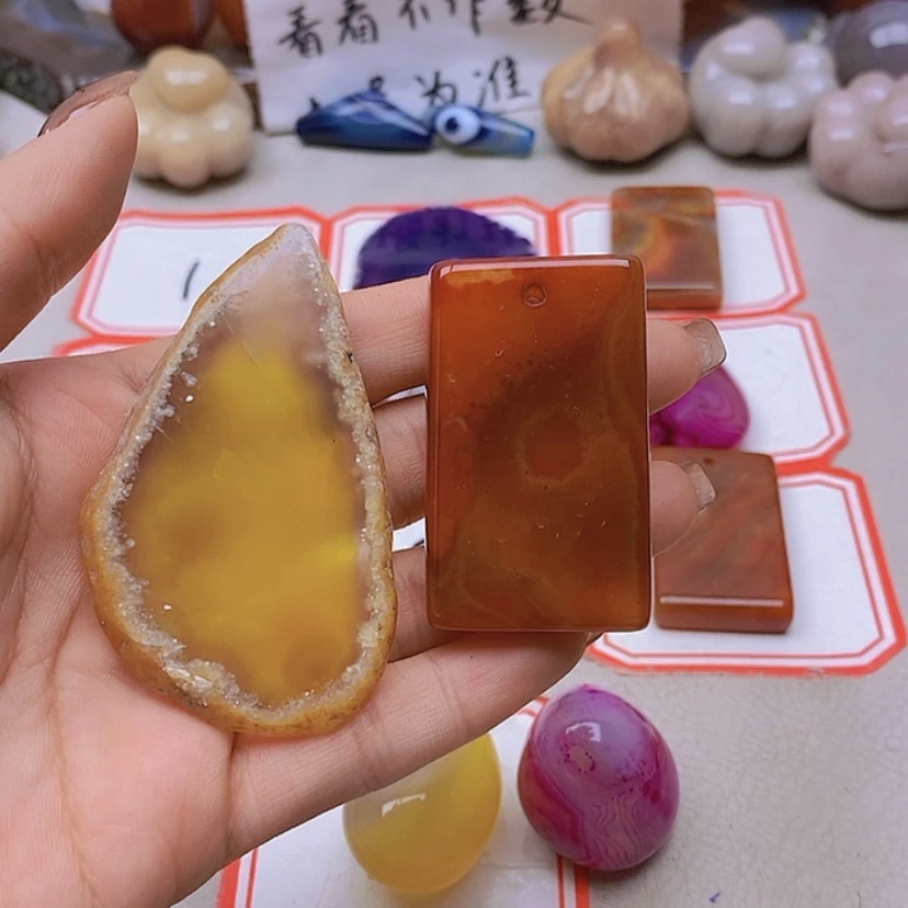 【闪购商品】未镶嵌玛瑙/玉髓珠宝半成品多*