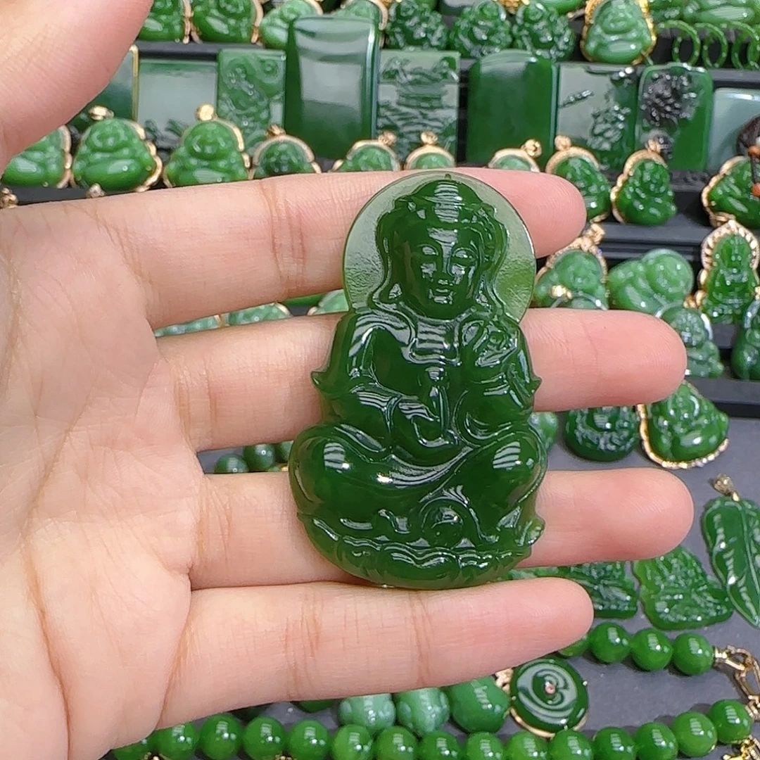 和田玉（碧玉）未镶嵌颈饰编绳