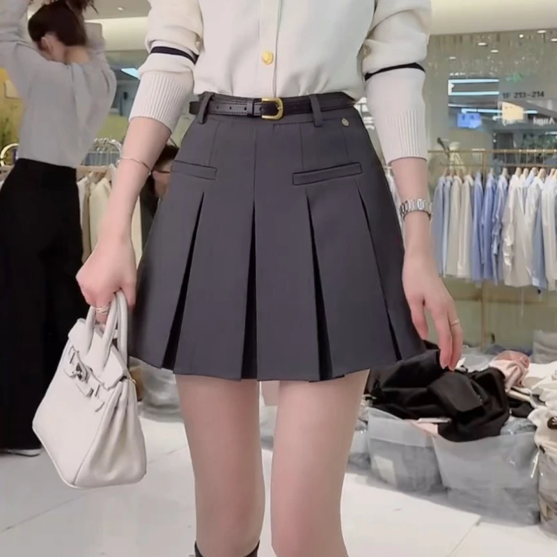 2025春季新款韩系时尚显瘦百搭A字短裙LK2501478