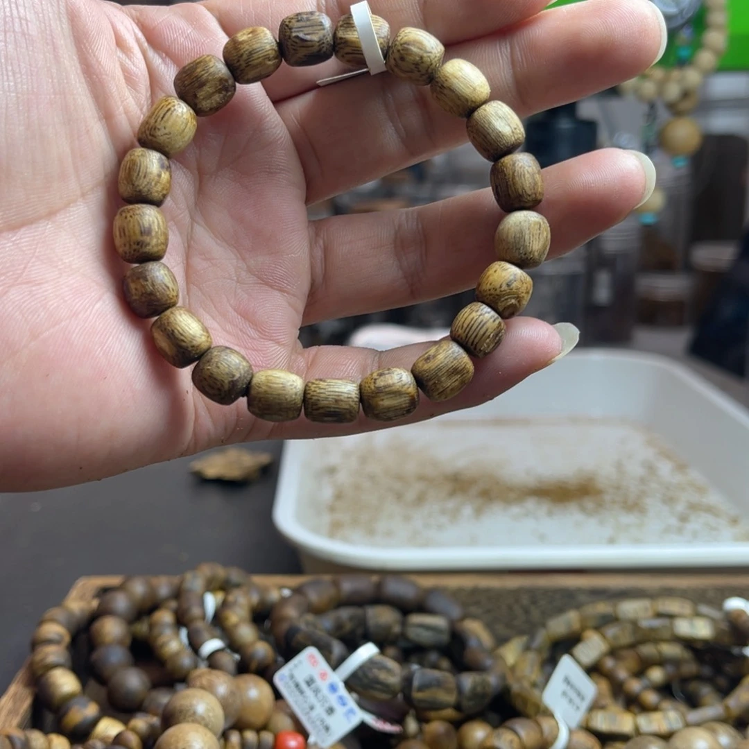 沉香手串奇楠单圈手串9mm 多样性发一