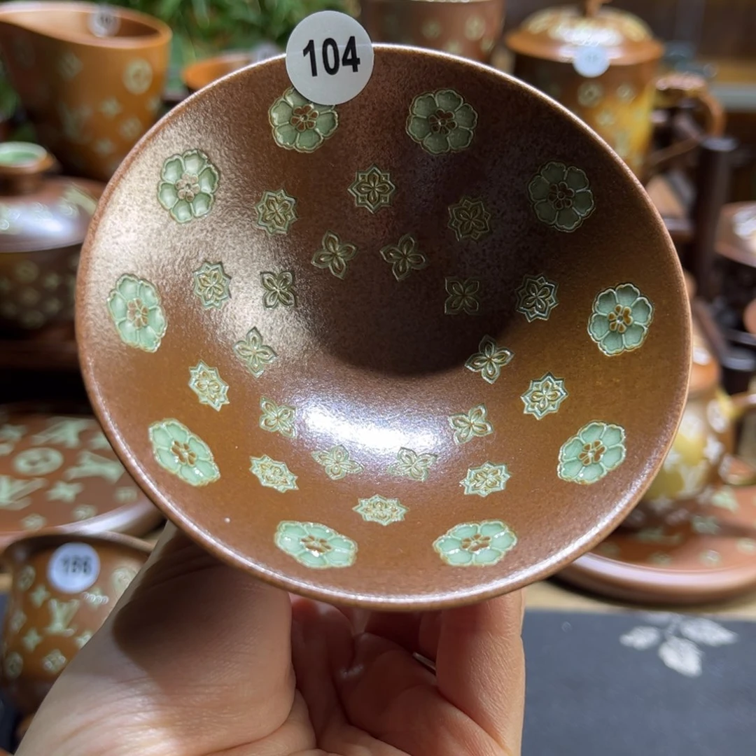 紫****草木灰宝相花手工杯