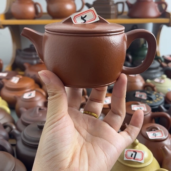 茶壶紫砂200cc朱泥半手微瑕