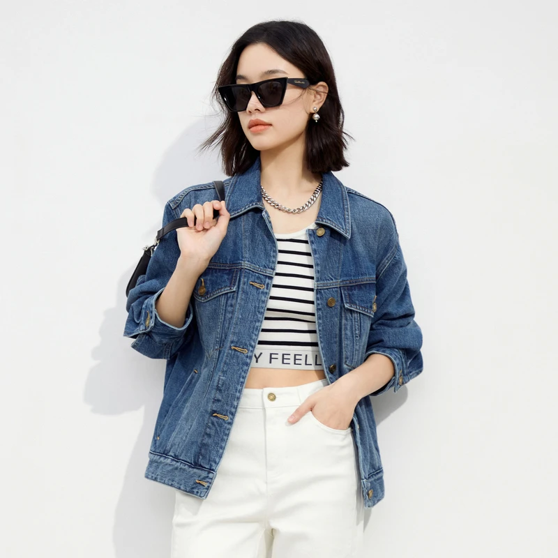 【达人专属】FF||仿佛春秋牛仔外套女上衣短款宽松复古气质FC0041