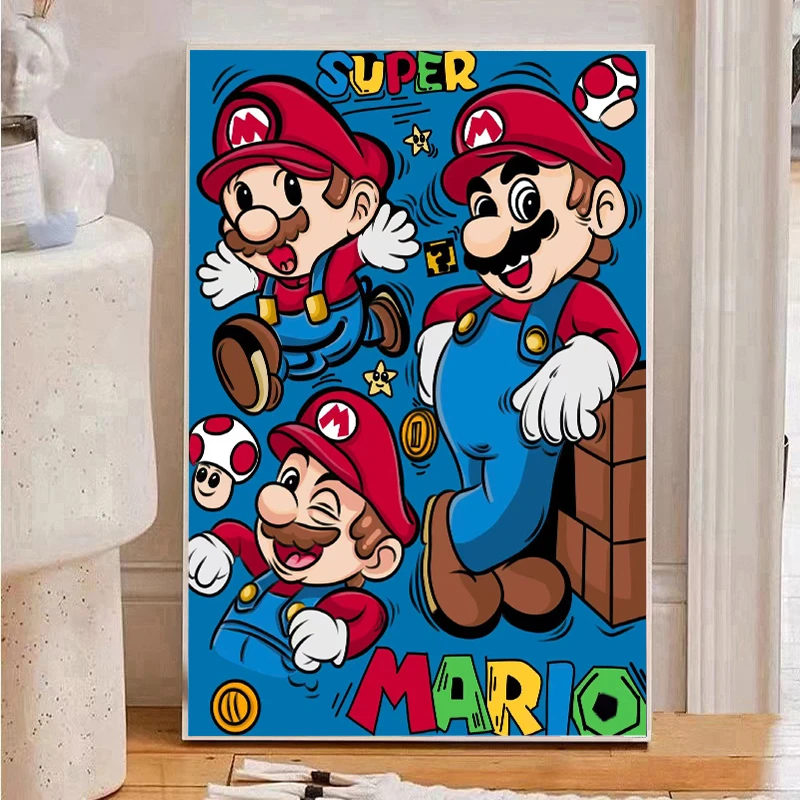 2025新款diy钻石画满钻【马里奥】可爱节日手工DIY装饰画