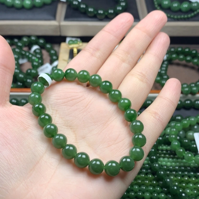 【闪购商品】和田玉（碧玉）手串未镶嵌༺****༻8mm