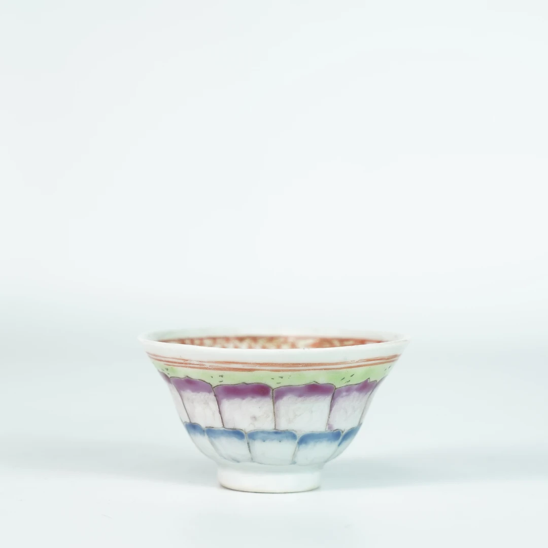 LABC251019014【十竹斋】清雍正月华纹粉彩杯