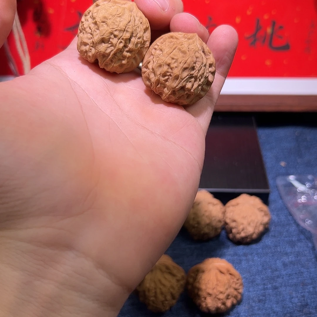 吊坠文玩核桃33全品手捻荔枝纹