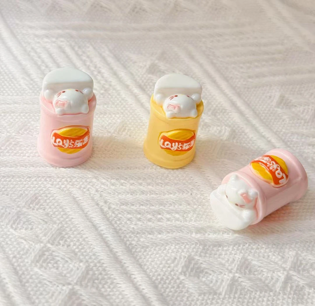 小雨定制【KT薯片桶拍一发二】仿真食玩diy树脂配件手机配件
