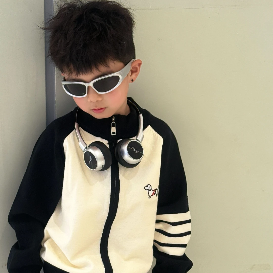 儿童春秋针织开衫中大童韩版休闲撞色上衣外套男童潮流休闲百搭