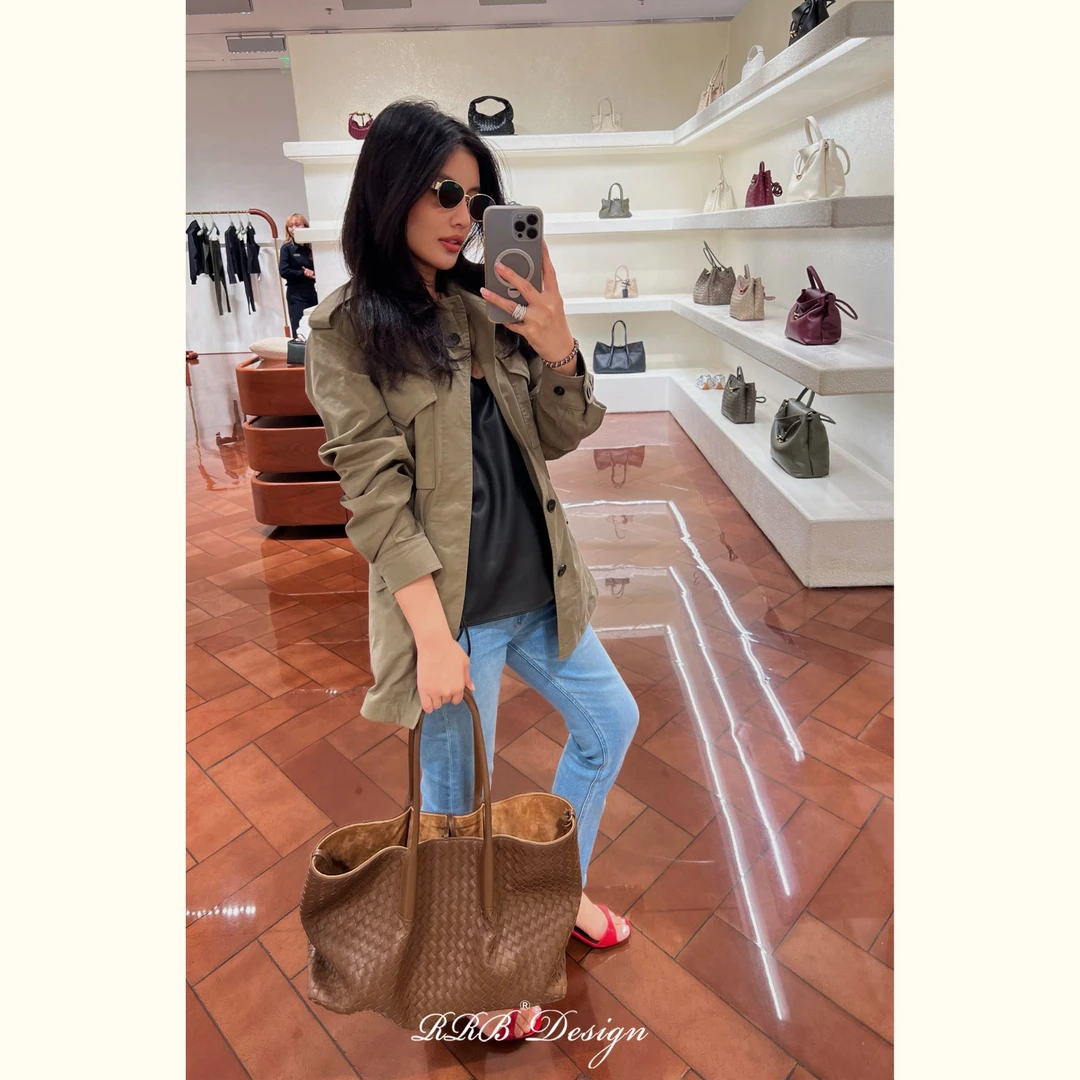 RRB Design「老钱猎装」重工酵磨水洗精梳棉宽松显瘦多口袋长袖外套