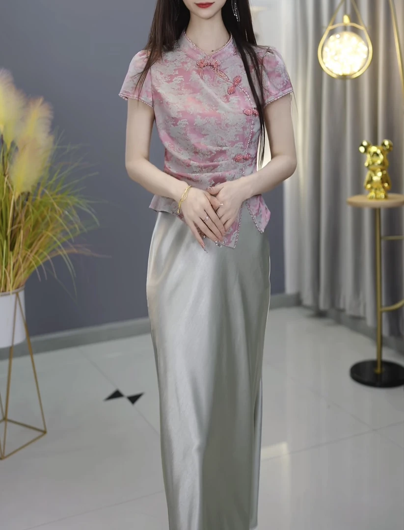 【套装定制】B1253图片色套装优雅气质减龄休闲显瘦夏季收腰