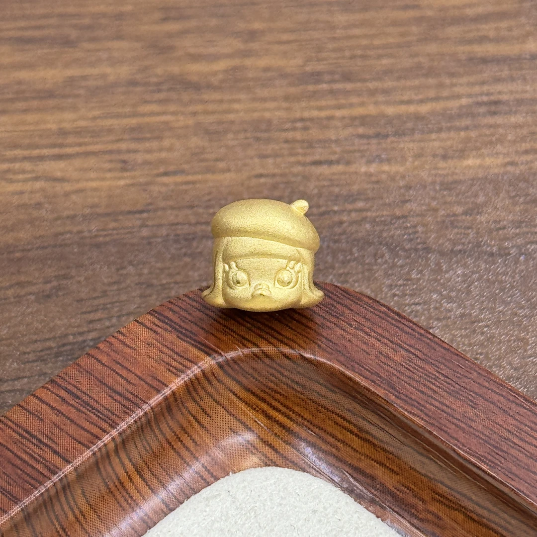 水贝黄金足金999小画家转运珠DP2246
