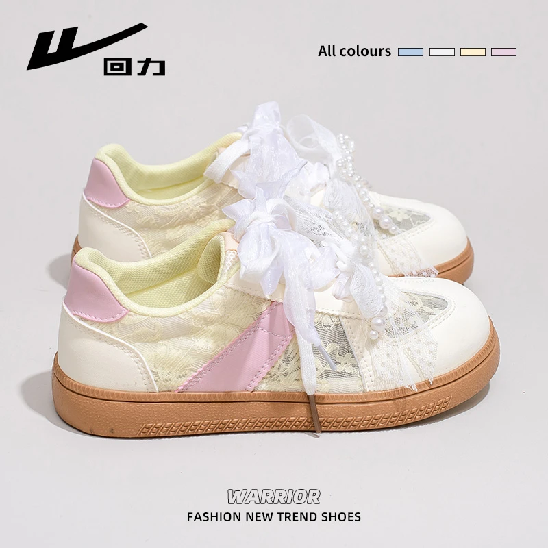 回力蝴蝶网面小白鞋百搭女鞋2025秋季新款原创小众设计感气质板鞋