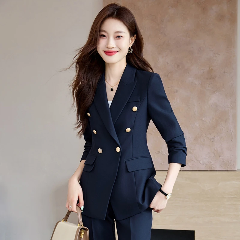 2025新款高端职业正装西装套装女春秋气质时尚珠宝店售楼部工作服