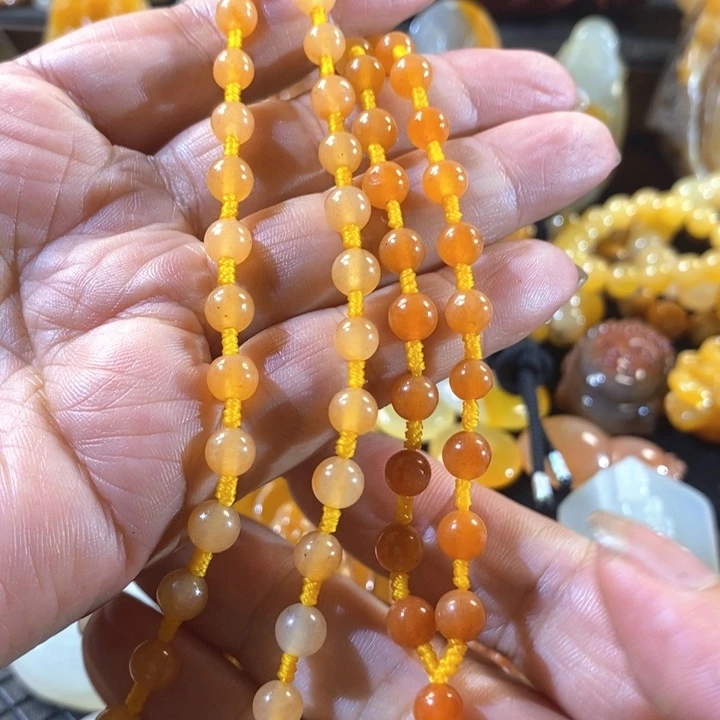 石英质玉（黄龙玉）未镶嵌手链