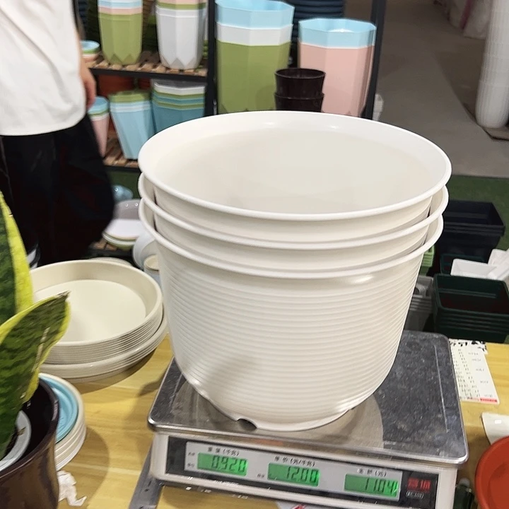 特价矮陶口30高21白色无托3只