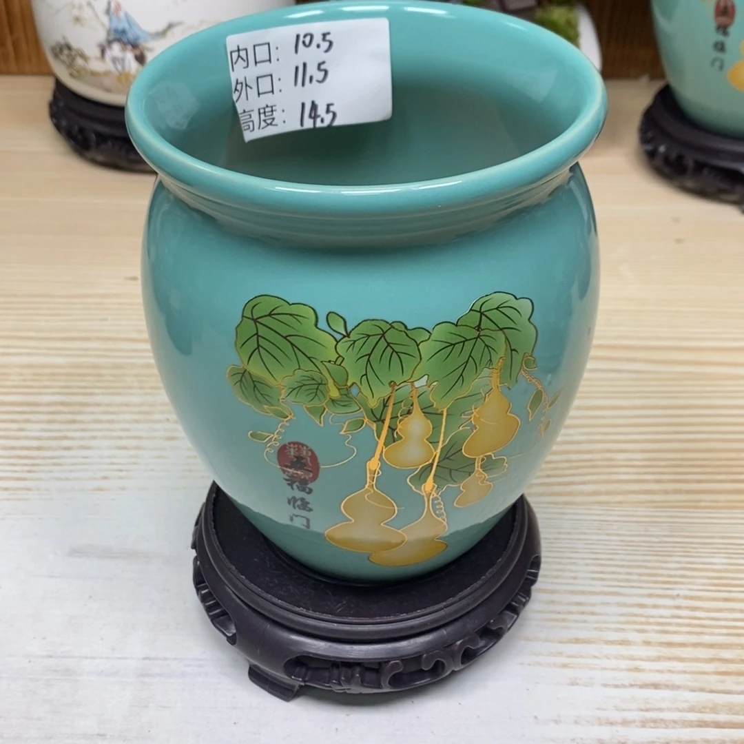 紫砂陶瓷花盆浮力