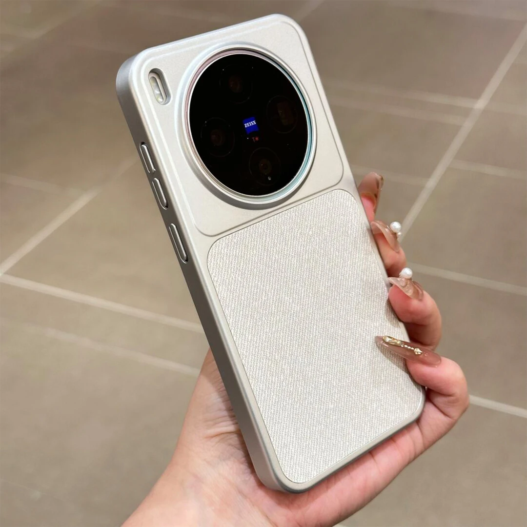 亚麻毛布料适用vivox300pro手机壳磁吸电镀x300 磨砂超薄防摔硬壳