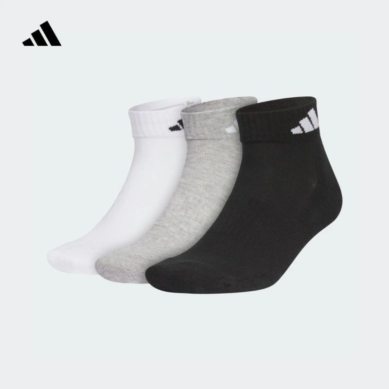 阿迪达斯官方 三双装抗菌舒适袜子男女新款 JC9270