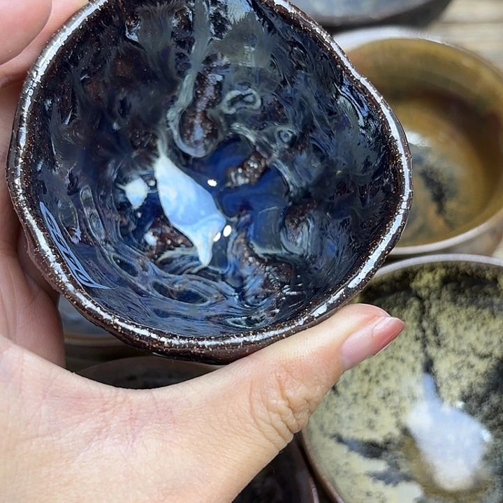心***玉茶盏沐雨茶器柴烧主人杯