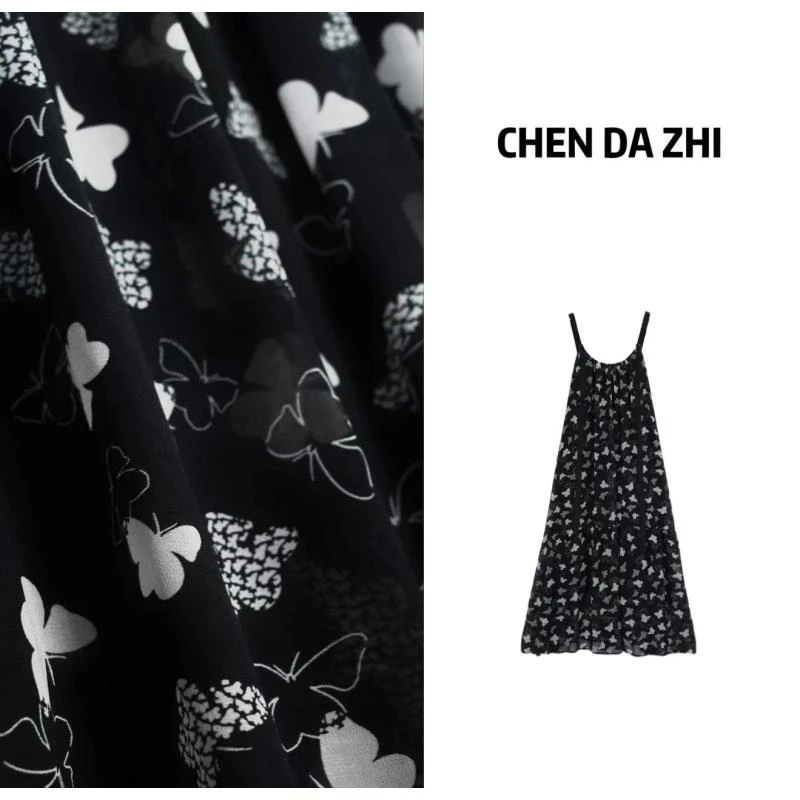 【大只定制】蝴蝶曼波 设计感显瘦气质时尚蝴蝶连衣裙4XLHQ6276
