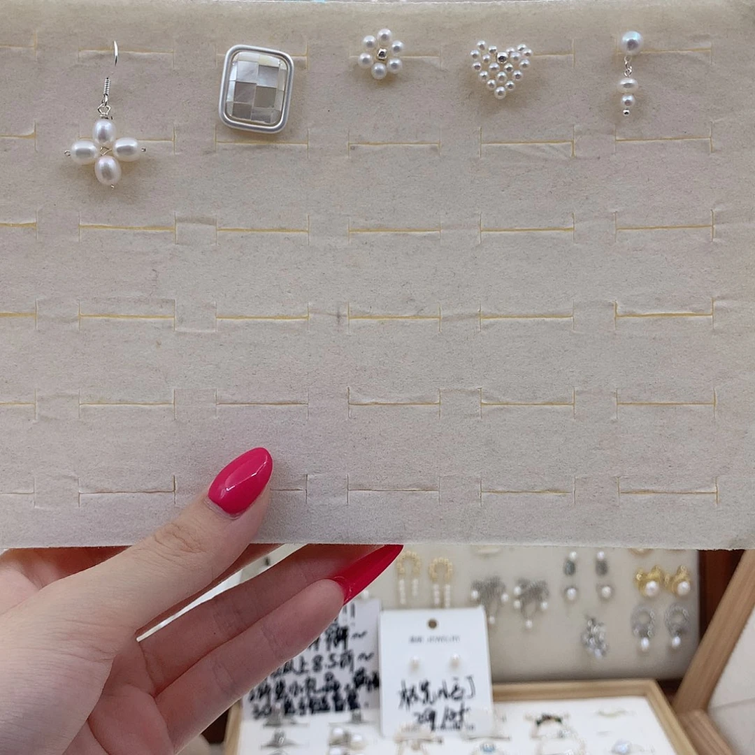 耳饰银S925镶嵌淡水珍珠