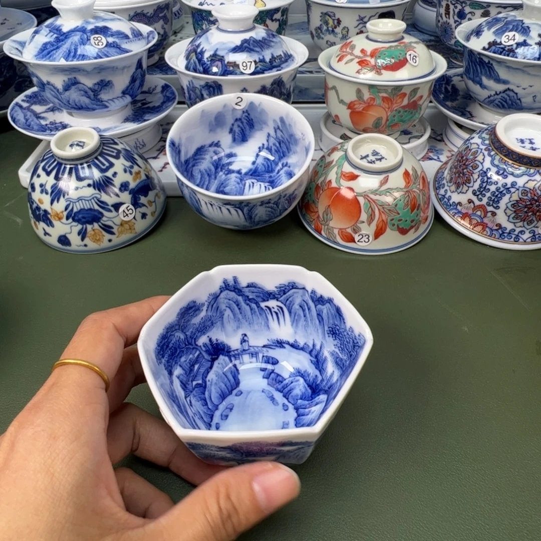 陶瓷景德镇纯手工纯手绘茶具木木85