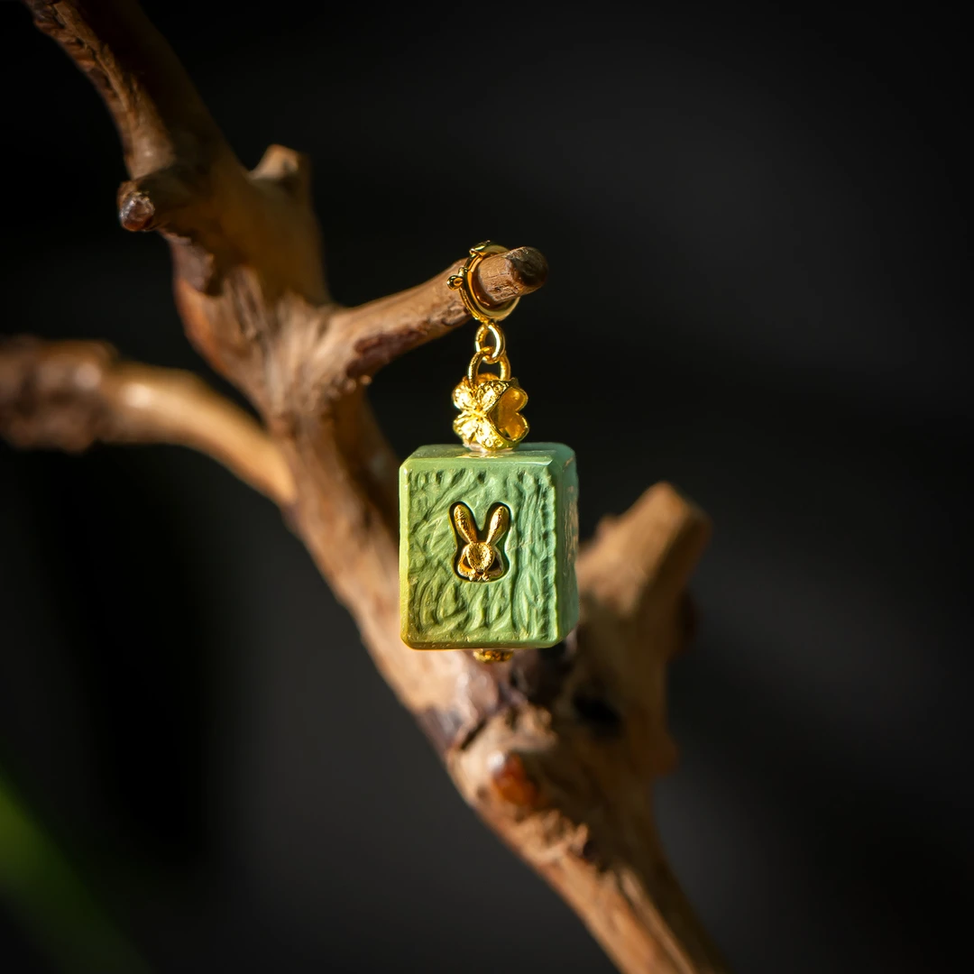 【世间臻宝】18K绿松石方糖吊坠/Q1224/9mm/多样性发一件/10