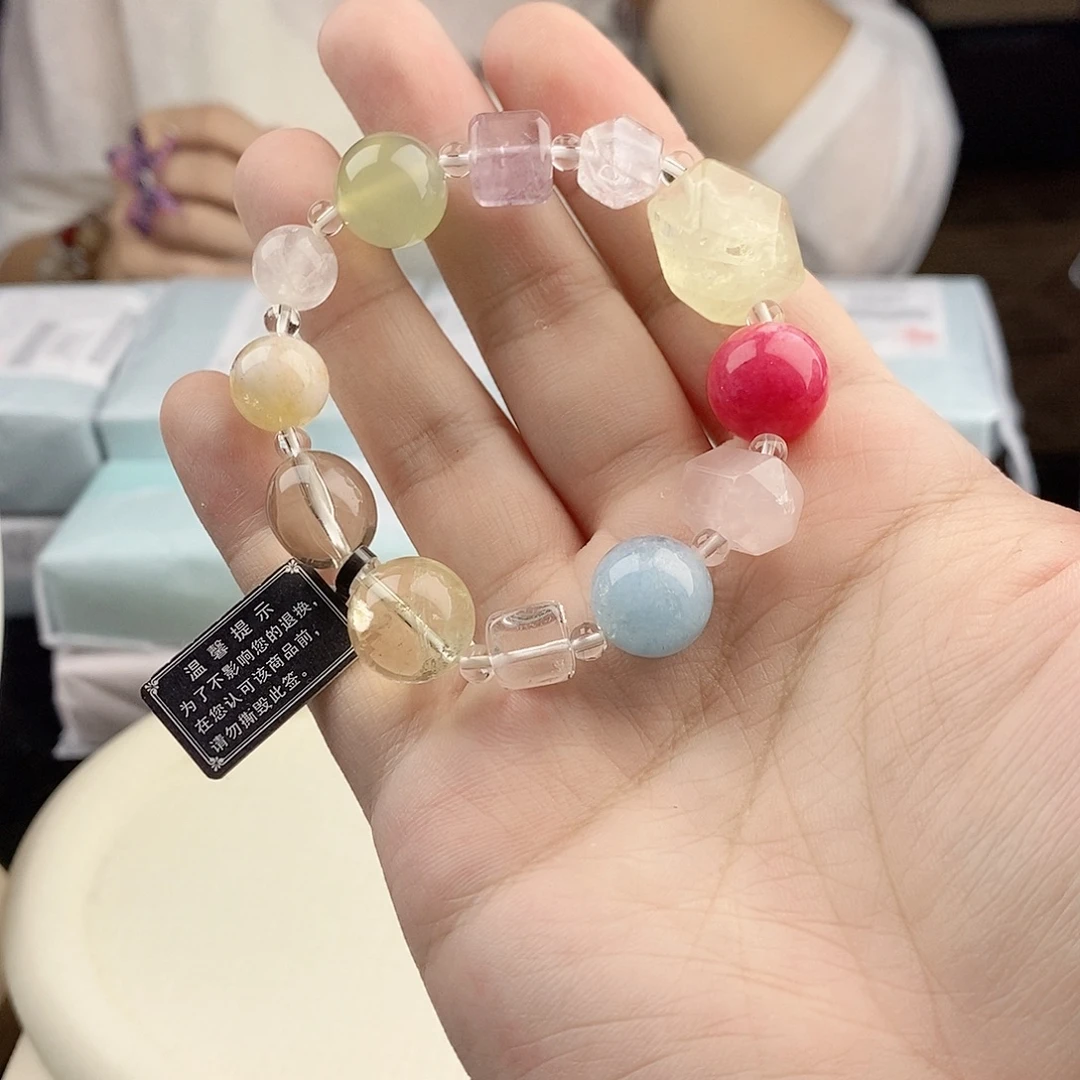 银S925镀金镶嵌手链水晶