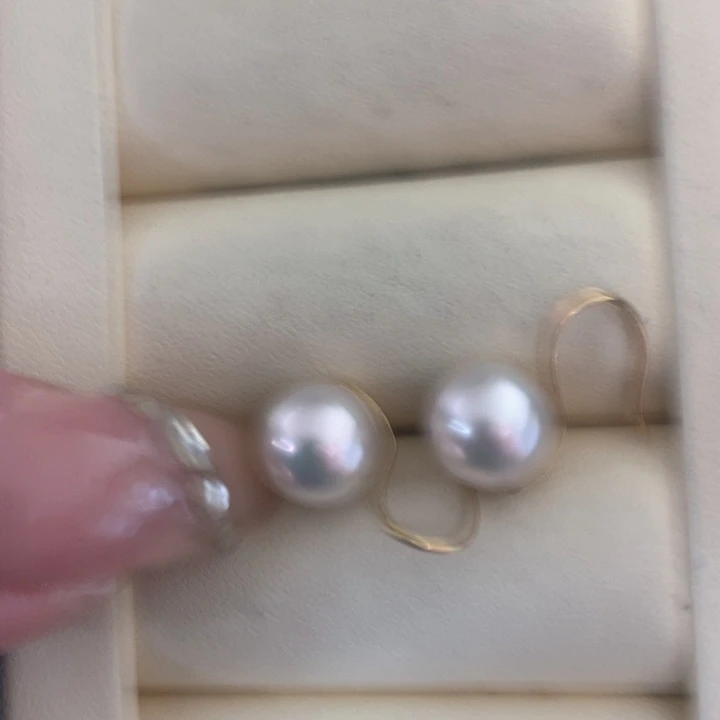 18K金镶嵌耳饰海水珍珠