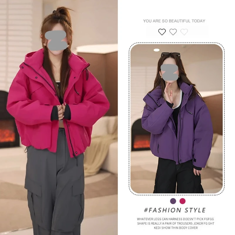 冬季2025新款巨好看高端夹棉加厚风衣外套女短款时尚小个子冲锋衣