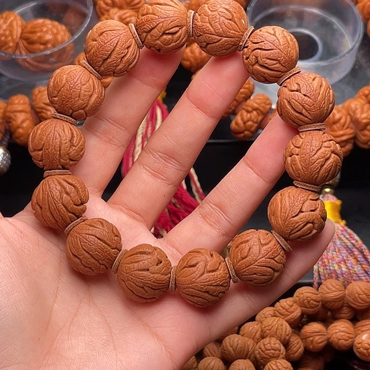 手串桃核精品红魔铁将军1.7