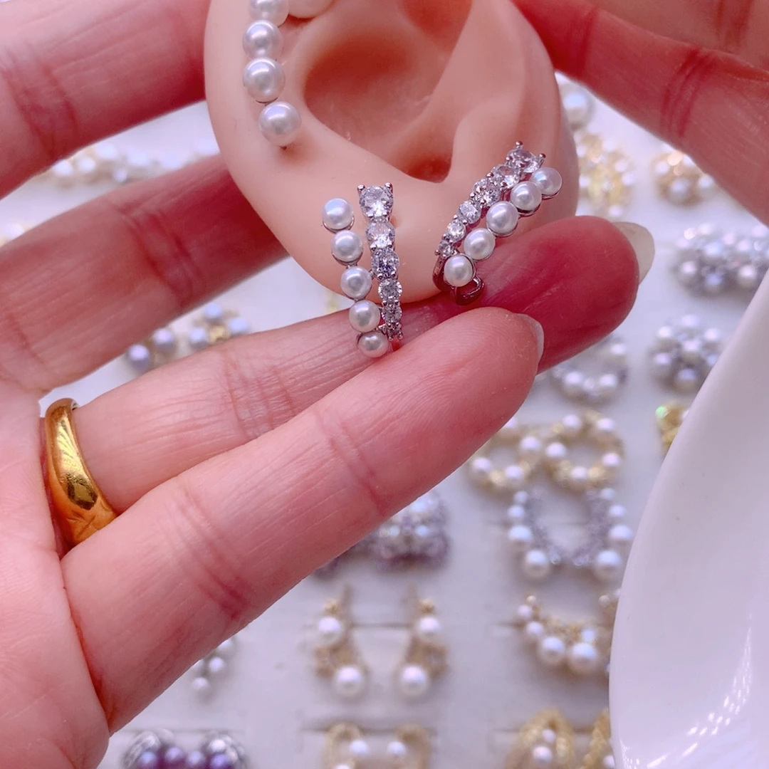 耳饰合金淡水珍珠