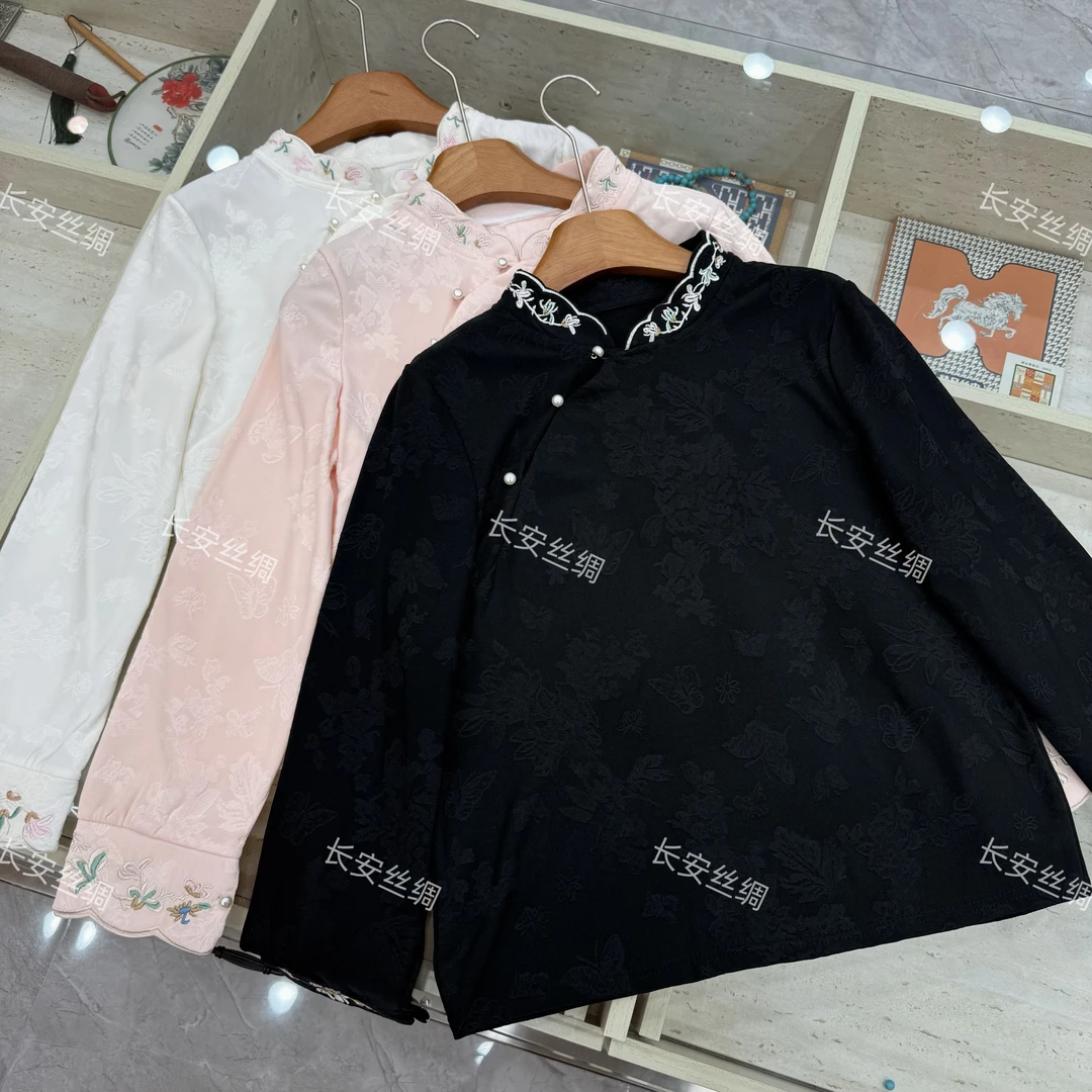 【长安】新中式国风新款复古提花秋冬打底