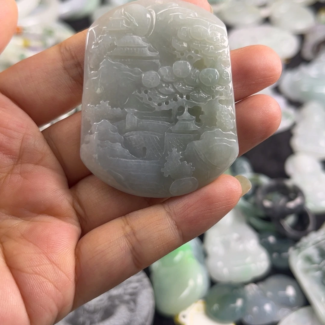 翡翠未镶嵌吊坠(不含链)