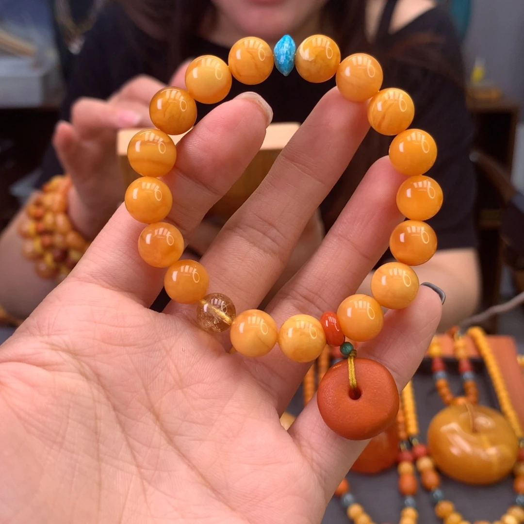 未镶嵌蜜蜡手串天然