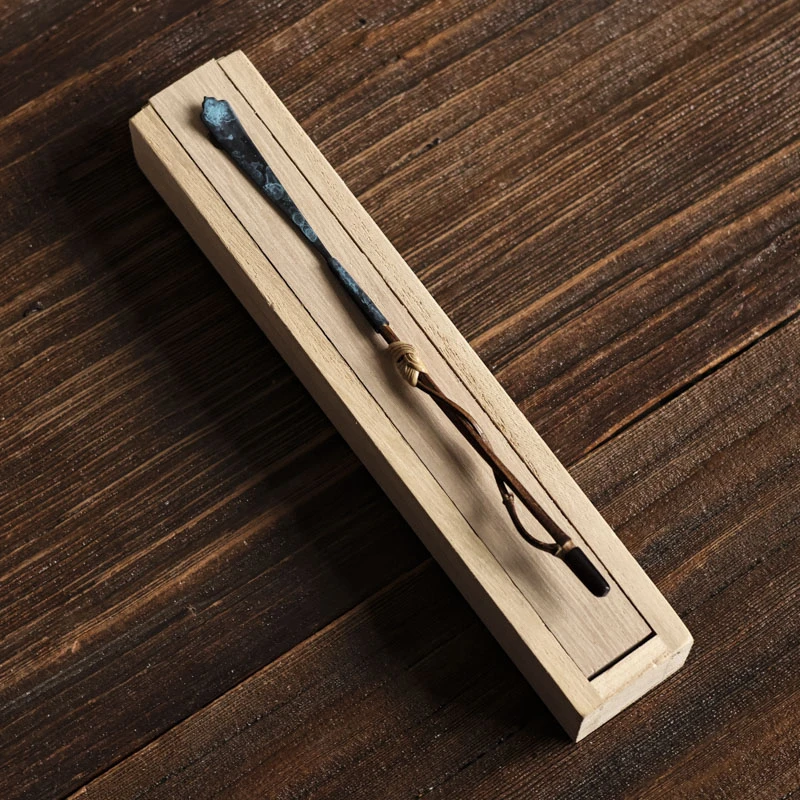 【宽窄】蓝色茶拨（春喜铜0021）