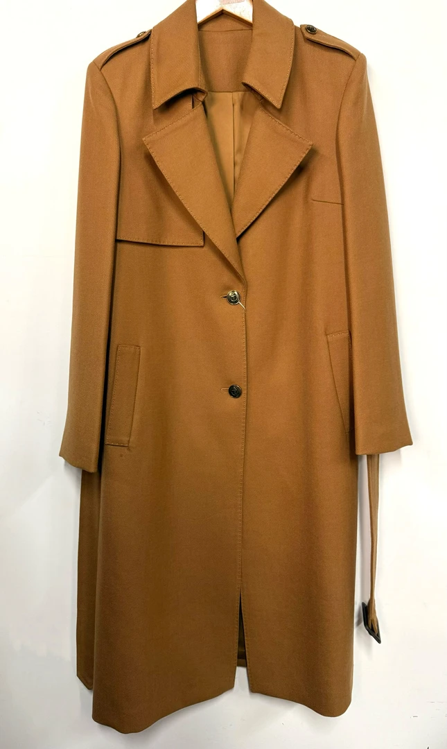 宝家yuan简约单排扣气质百搭设计感羊毛大衣6805