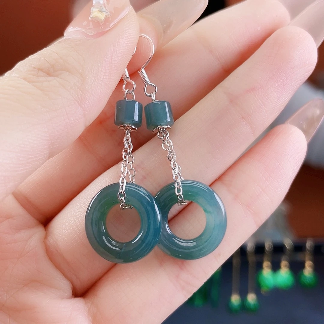 翡翠未镶嵌耳饰饰品