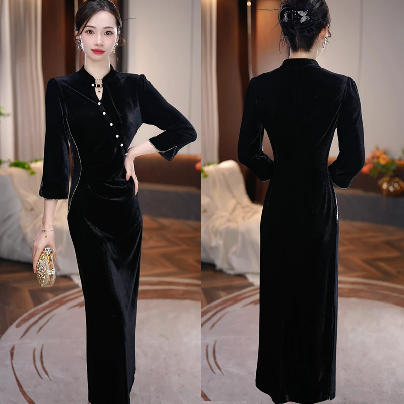 【幽莲魅月】2025秋季新款连衣裙气质穿搭收腰显瘦女人味A字打底裙