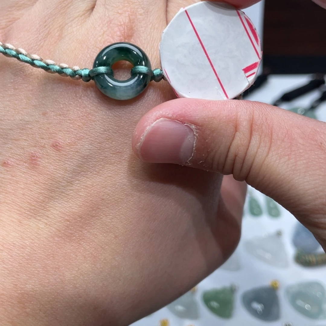 翡翠颈饰未镶嵌天然A货缅甸翡翠 拍一发一