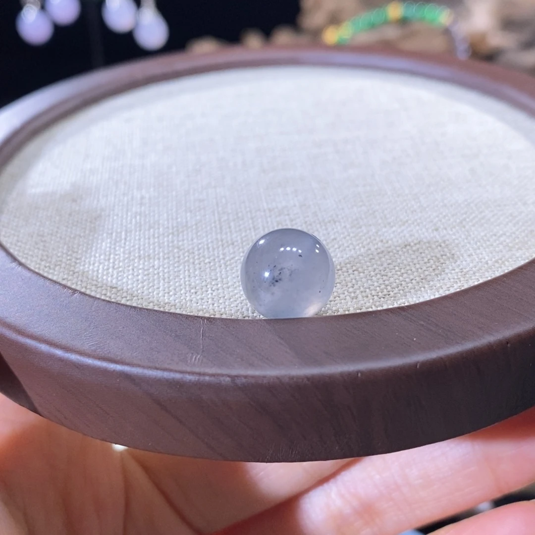 翡翠未镶嵌颈饰翡翠黑杠圆珠11+mm