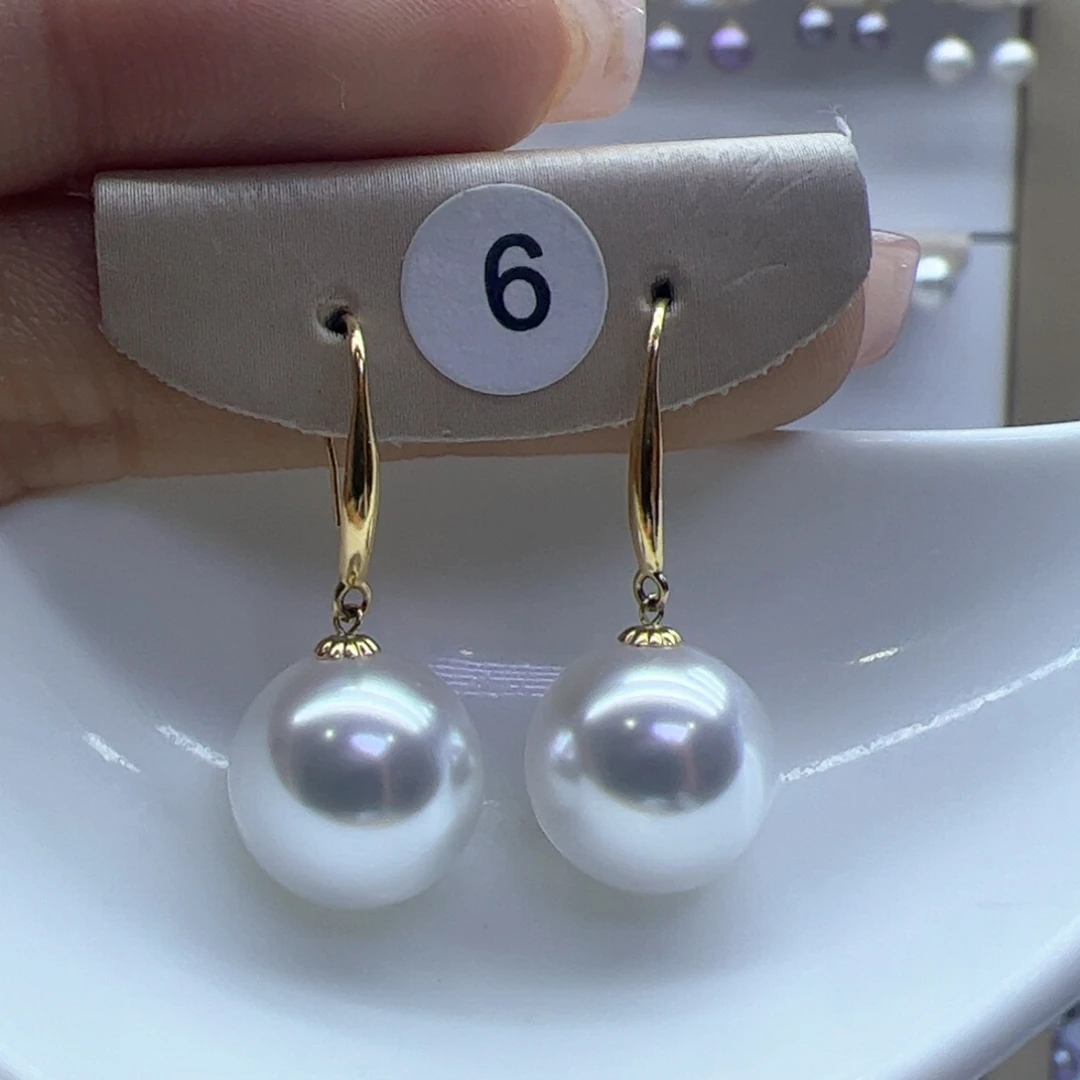 淡水珍珠耳饰18K金镶嵌