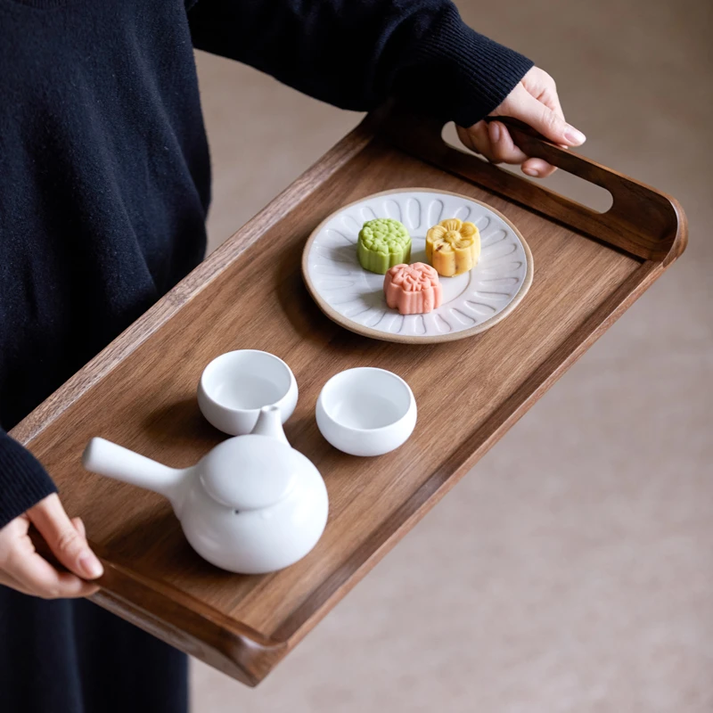 朴愫木作【朴愫木作工厂特卖会专属福利】黑胡桃木清风茶盘