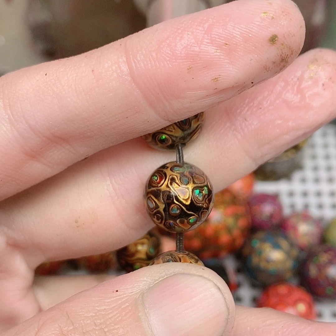 大漆手做工艺珠子12