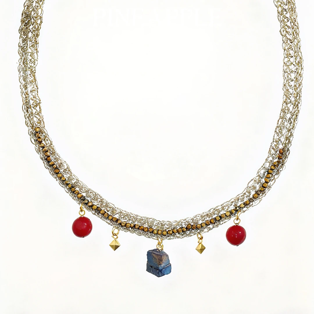 合金项链 菠萝中古【欧洲进口】Vasso Galati项链YT1078