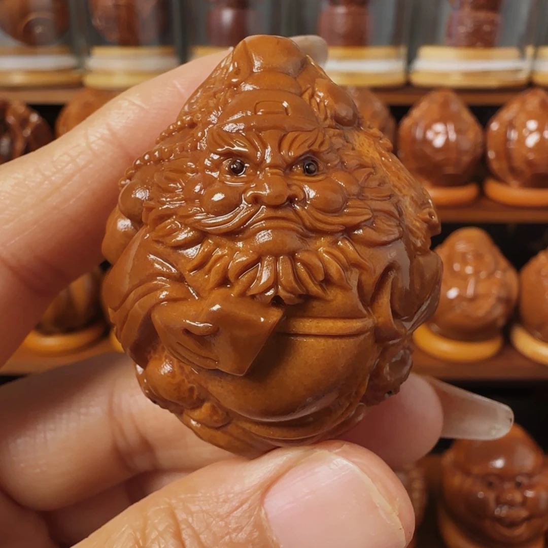橄榄核把件梵*者钟馗手把件42穿配好发货