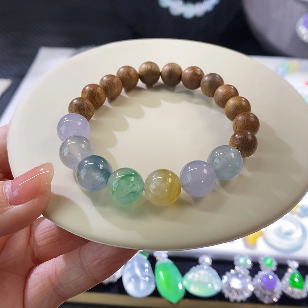 翡翠把件未镶嵌墨***香单圈定金