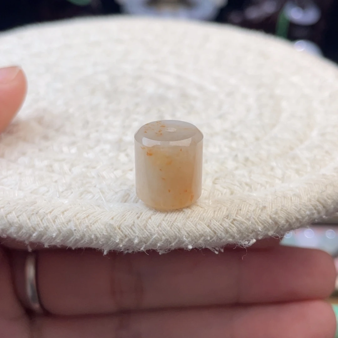 散珠翡翠特色柚子蜜桶珠卡11.8mm